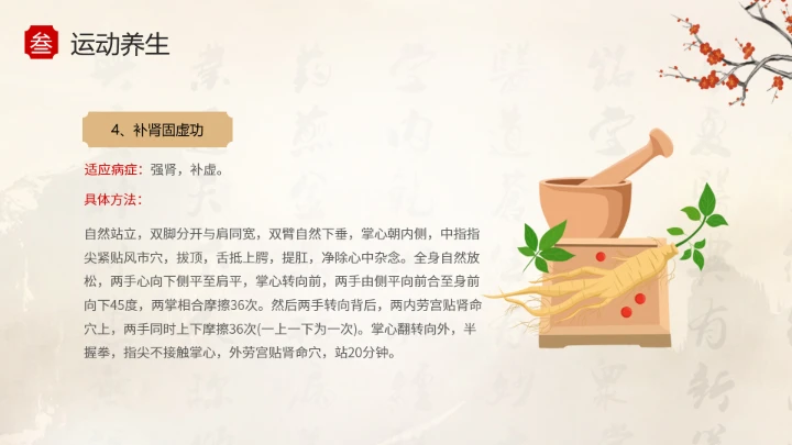 浅色水墨中国风立冬养生PPT模板