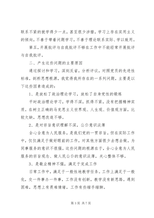 党员自我剖析材料精选.docx