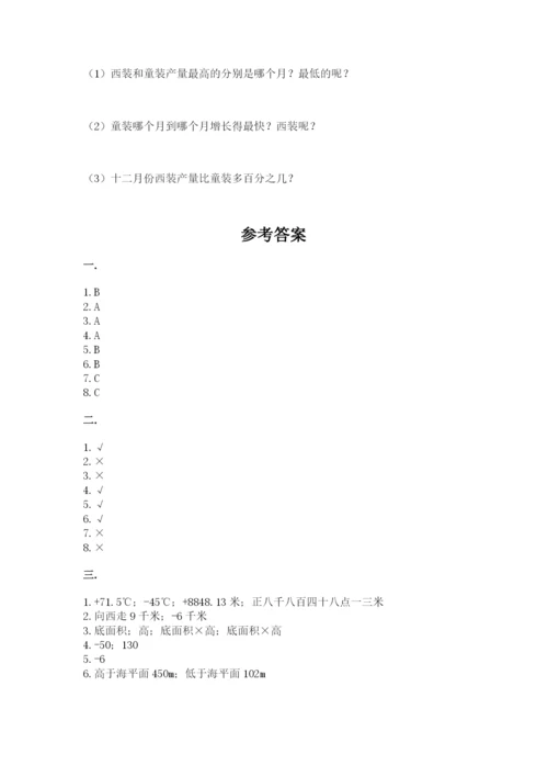 苏教版六年级数学小升初试卷及参考答案【轻巧夺冠】.docx