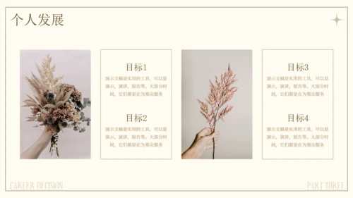 文艺气息风格个人职业规划通用PPT
