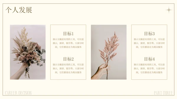 文艺气息风格个人职业规划通用PPT