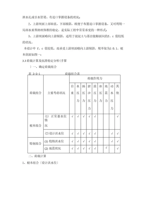 重力坝课程设计报告