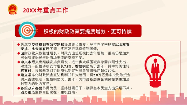 全国两会政府工作报告要点解读PPT