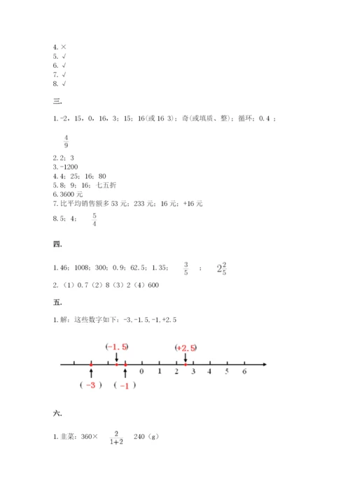 北京版数学小升初模拟试卷附答案（研优卷）.docx