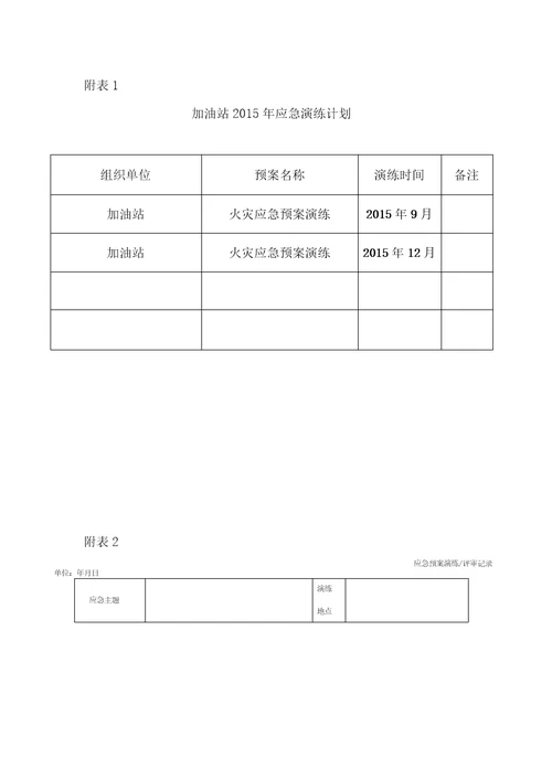 加油站应急预案演练计划方案