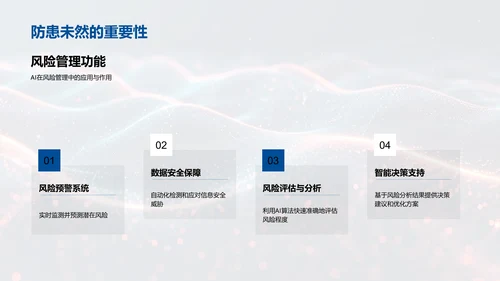 AI办公效率提升讲座，蓝色背景通用PPT模板