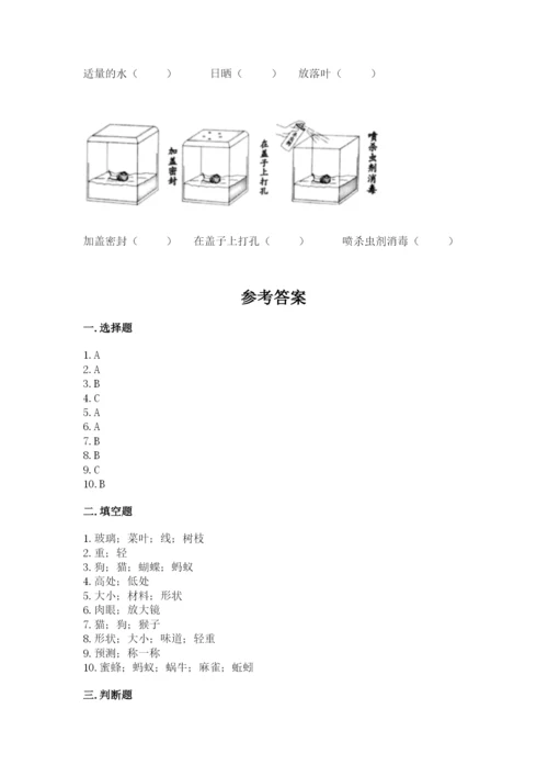教科版一年级下册科学期末测试卷附答案（满分必刷）.docx