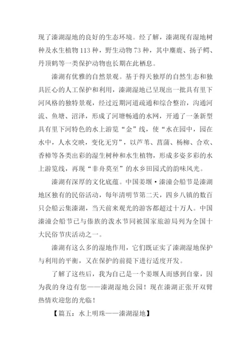 关于溱湖的作文-1.docx