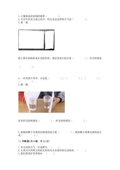 教科版二年级上册科学期末测试卷含答案（夺分金卷）.docx