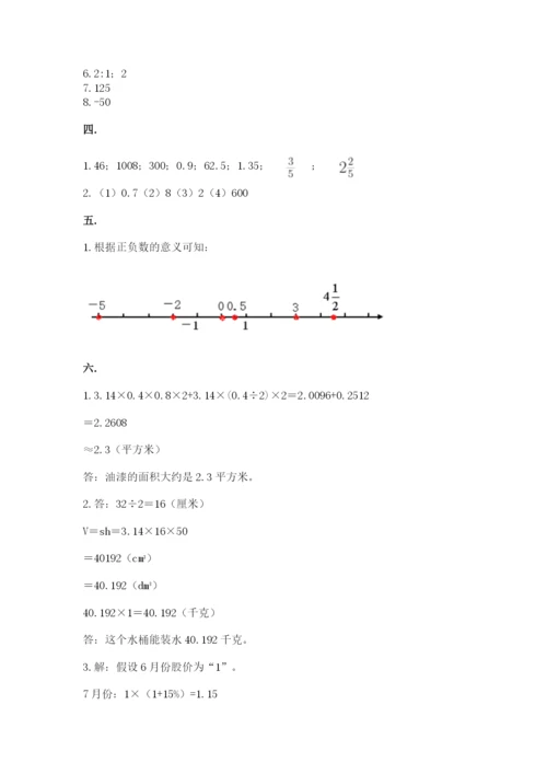 人教版六年级数学小升初试卷及一套完整答案.docx