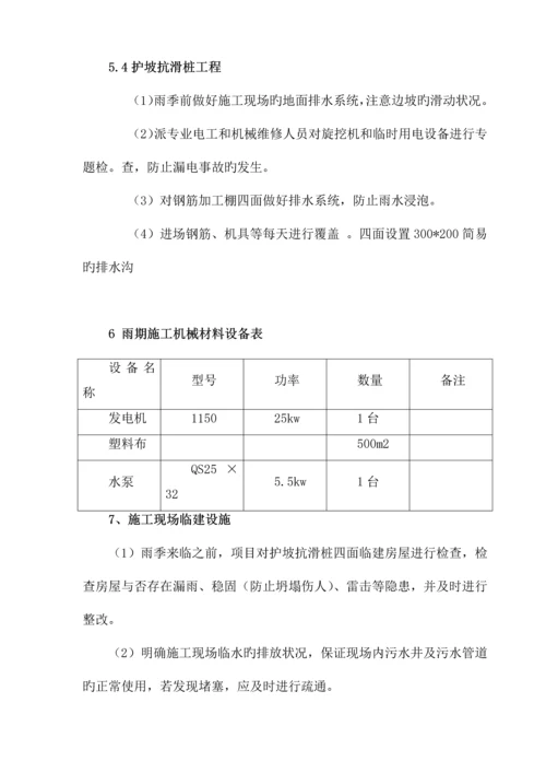 雨季施工安排及措施.docx