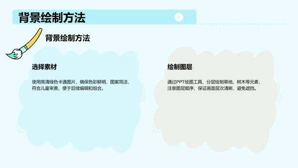 绿色卡通风教学课件PPT