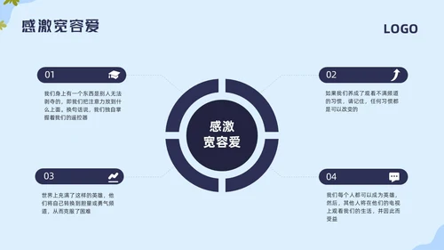 蓝色简约国际宽容日学习活动PPT模板宣传PPT动态PPT