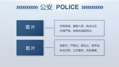 蓝色大气公安警察年度工作计划动态PPT