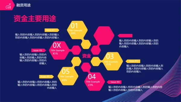 创业计划书艺术曲线创意放大镜通用PPT模板