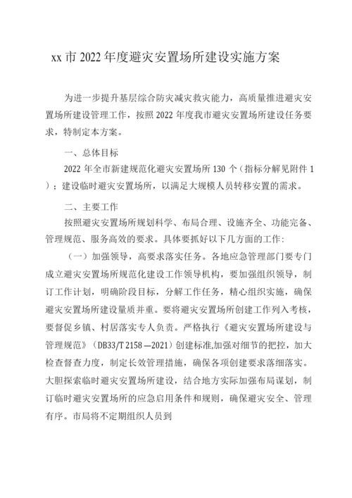 2022年度避灾安置场所建设实施方案.docx