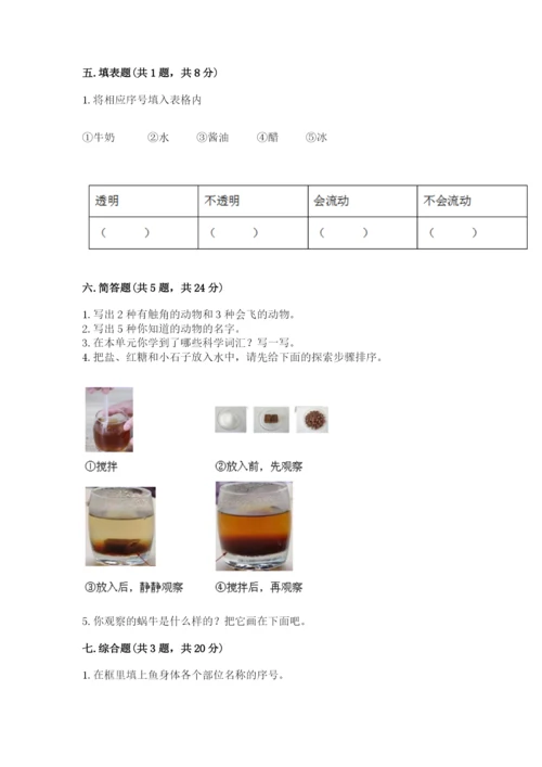 教科版小学科学一年级下册期末测试卷及参考答案【轻巧夺冠】.docx