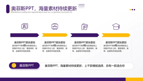 商务风工作计划紫黄PPT