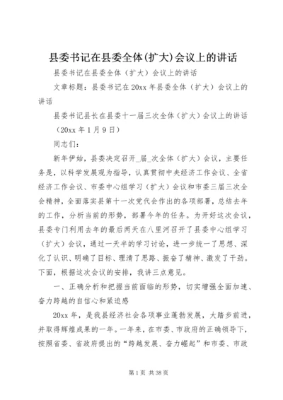 县委书记在县委全体(扩大)会议上的讲话.docx