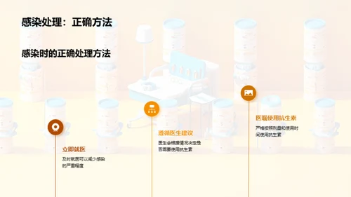 3D风生物医疗教学课件PPT模板