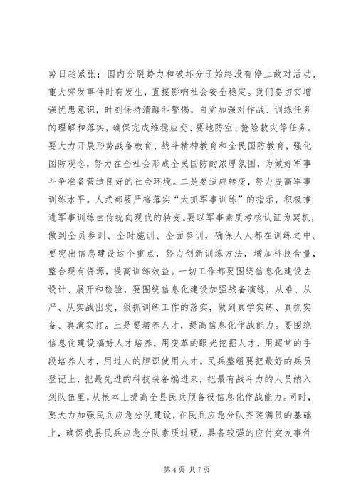 县民兵工作会议上的讲话.docx