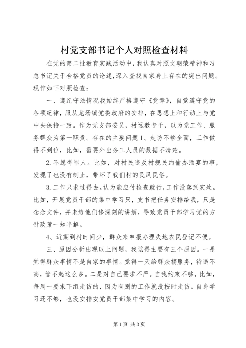 村党支部书记个人对照检查材料.docx