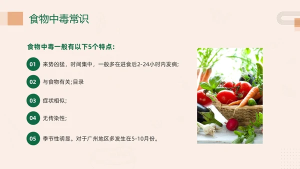 绿色简约幼儿园食物中毒防食物中毒PPT模板宣传PPT动态PP食品安全