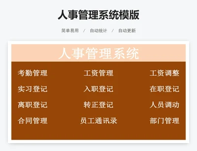 人事管理系统模版