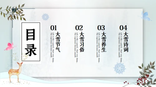 寒时大雪时节通用PPT模板