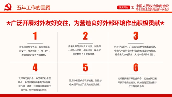 聚焦两会政协常委会工作报告PPT