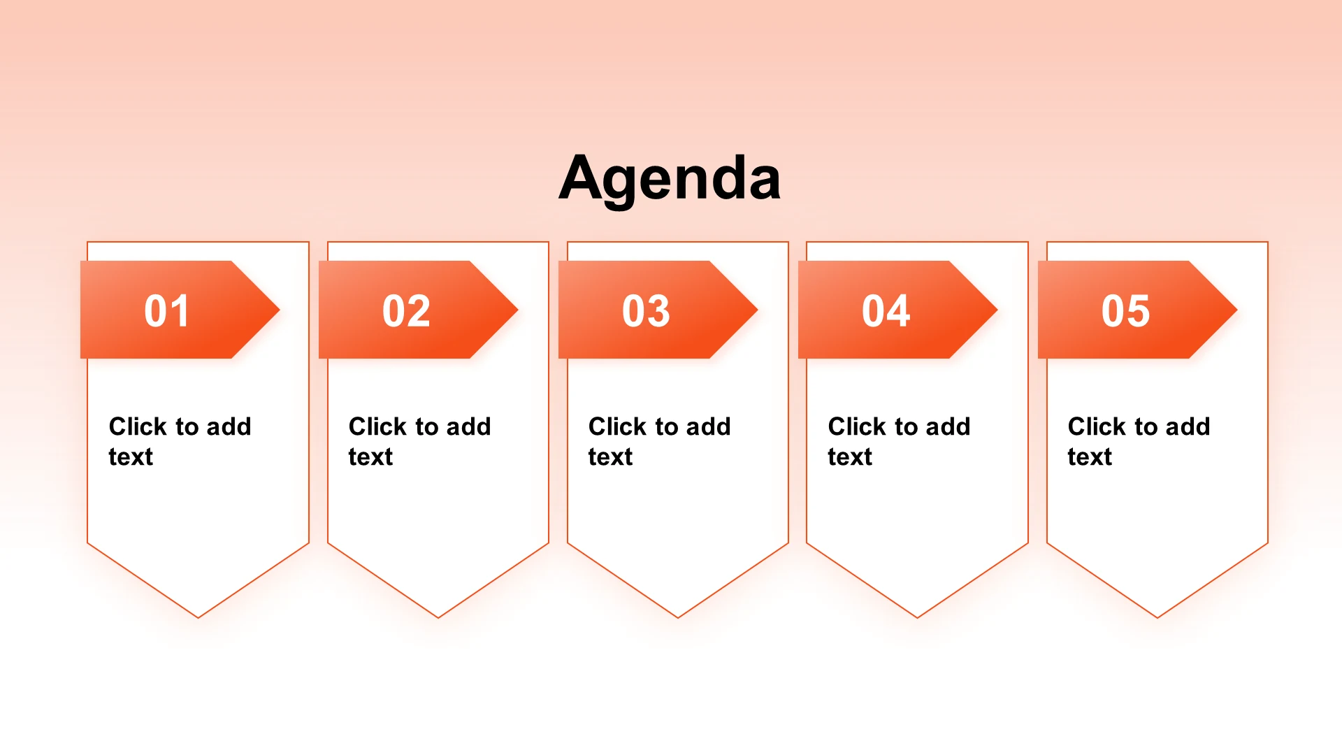 渐变纯文字PPT目录