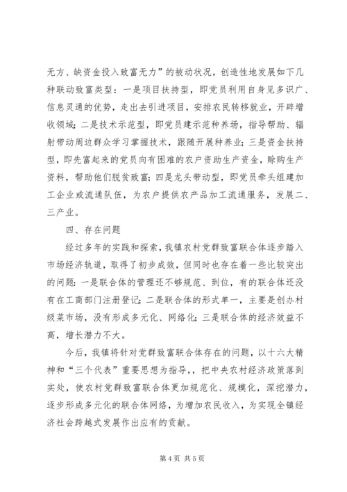 某镇农村党群致富联合体情况汇报.docx