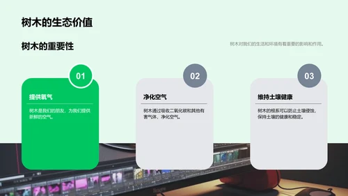探索树木世界PPT模板