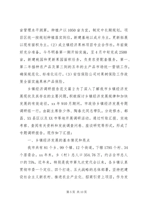 乡镇经济调研报告范文.docx