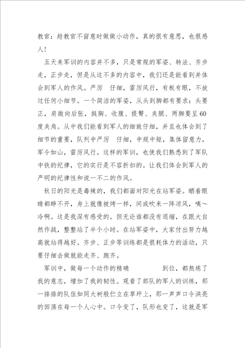 欢乐军训的总结