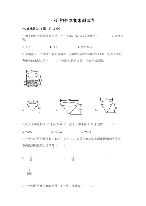 小升初数学期末测试卷精品（全优）.docx