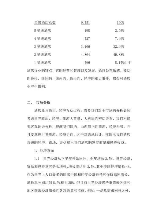 山西太原投资兴建连锁酒店专项项目可行性分析报告.docx