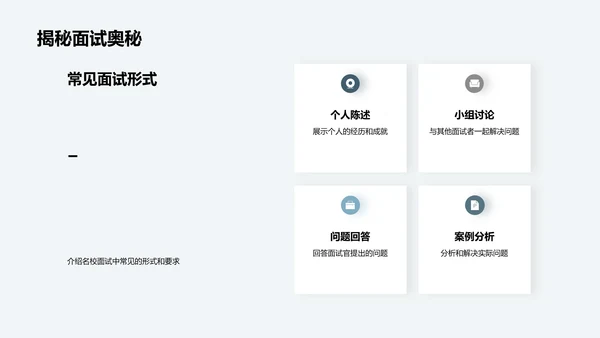 名校面试成功秘诀PPT模板