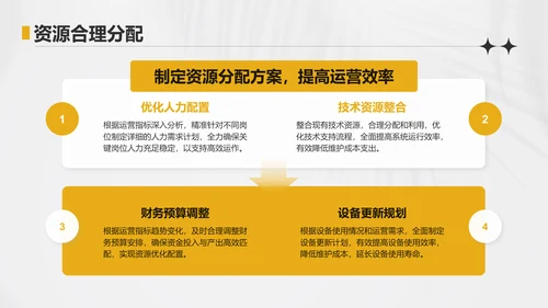 黄色简约风运营指标趋势分析PPT模板
