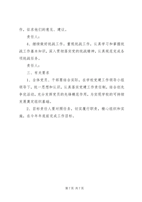 学校党建工作目标责任书.docx