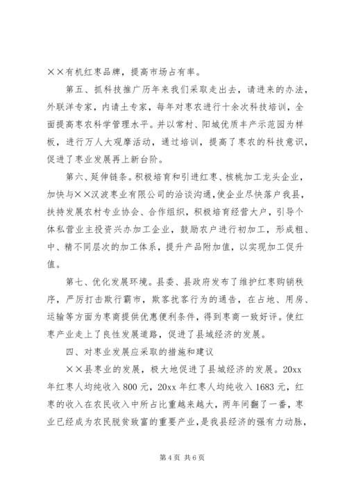 县枣业发展现状调研报告.docx