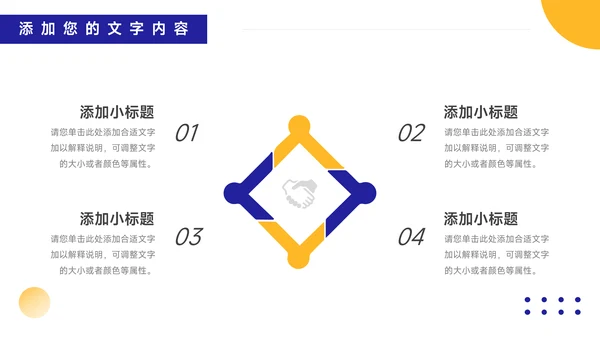 黄蓝创意竞聘述职报告PPT模板