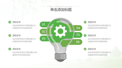 清新绿色全国节能宣传周和低碳日活动环保PPT