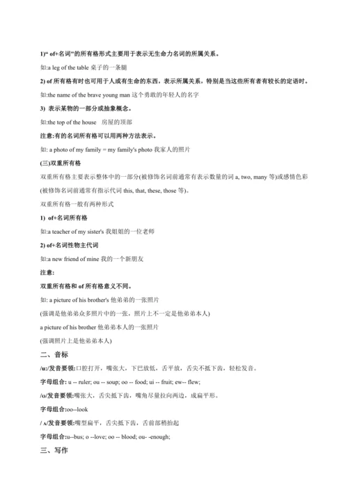 Unit 3 Family Ties语法+音标+写作解析