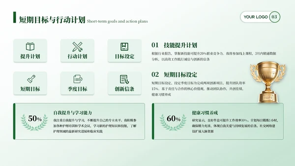 绿色简约风个人介绍PPT模板