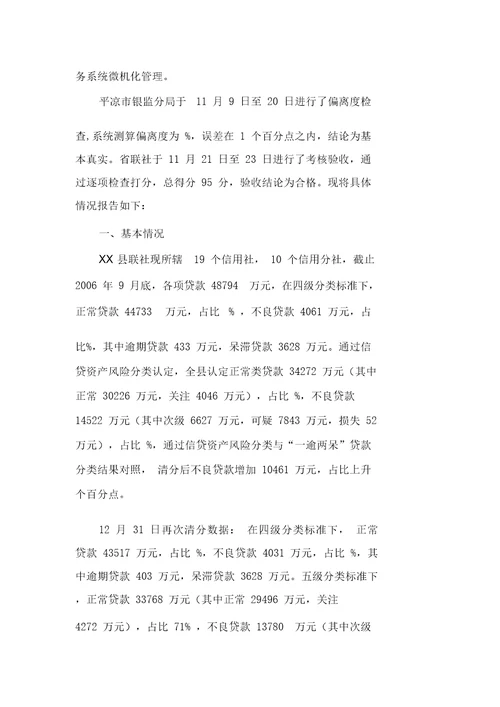 贷款风险五级分类总结报告