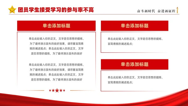 红色简约大气共青团团委年终工作总结工作汇报PPT年终总结