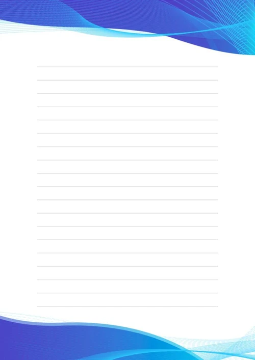 蓝色渐变商务信纸word模板