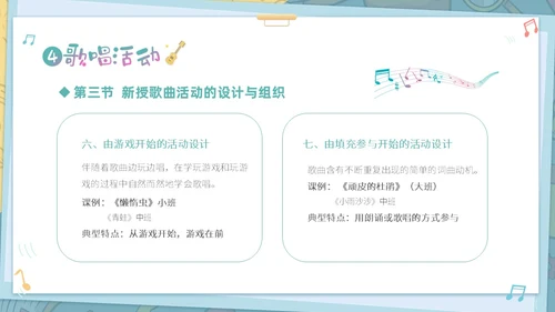 绿色清新卡通儿童学前儿童音乐教育课件PPT幼儿园
