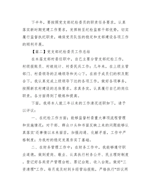 党支部纪检委员工作总结集合13篇.docx